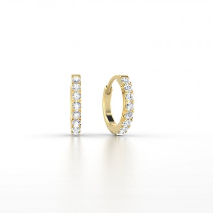Radieuse Boucles d'oreilles Diamant en Or jaune 18k