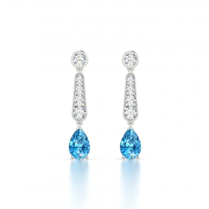 Muse Boucles d'oreilles Topaze en Argent 925