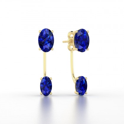 Nadine Boucles d'oreilles Saphir en Or jaune 18k