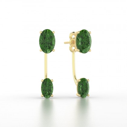 Nadine Boucles d'oreilles Tourmaline en Or jaune 18k