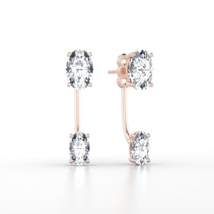 Nadine Boucles d'oreilles Diamant en Or rose 18k