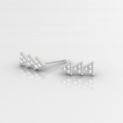 Ode Boucles d'oreilles Diamant en Argent 925