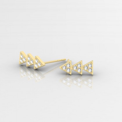 Ode Boucles d'oreilles Diamant en Or jaune 18k
