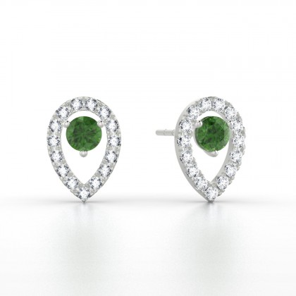 Odessa Boucles d'oreilles Tourmaline en Argent 925