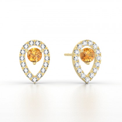 Odessa Boucles d'oreilles Citrine en Or jaune 18k