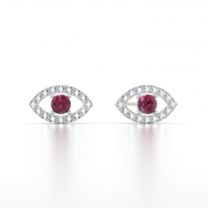 Persia Boucles d'oreilles Grenat en Argent 925