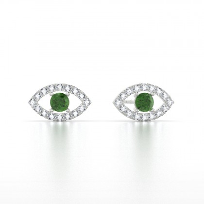 Persia Boucles d'oreilles Tourmaline en Argent 925