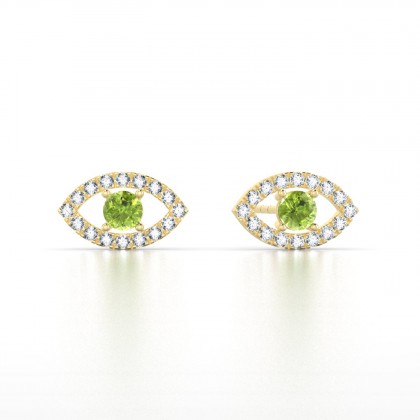 Persia Boucles d'oreilles Péridot en Or jaune 18k