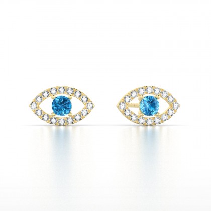 Persia Boucles d'oreilles Topaze en Or jaune 18k