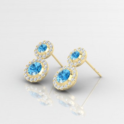 Petula Boucles d'oreilles Topaze en Or jaune 18k