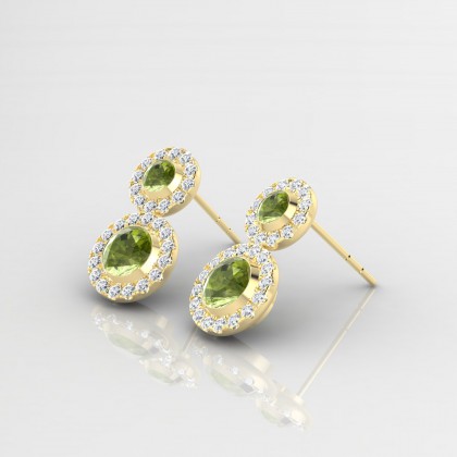 Petula Boucles d'oreilles Péridot en Or jaune 18k