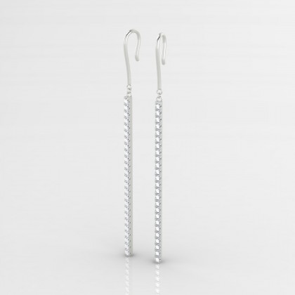 Radieuse Boucles d'oreilles Diamant en Or blanc 18k