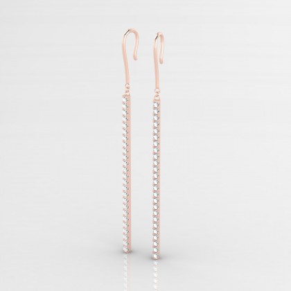 Radieuse Boucles d'oreilles Diamant en Or rose 18k