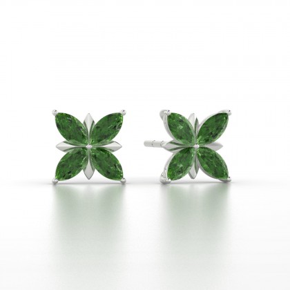 Romy Boucles d'oreilles Marquises Tourmaline 0,88 carat en Argent 925