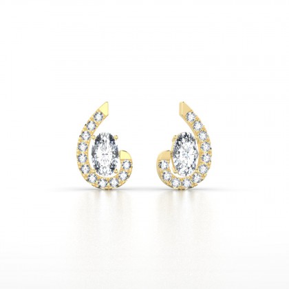 Sidonie Boucles d'oreilles Diamant en Or jaune 18k