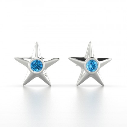 Starla Boucles d'oreilles Topaze en Argent 925