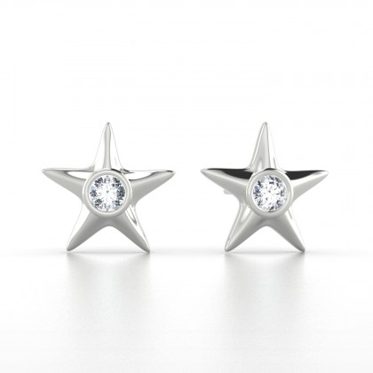 Starla Boucles d'oreilles Diamant en Or blanc 18k