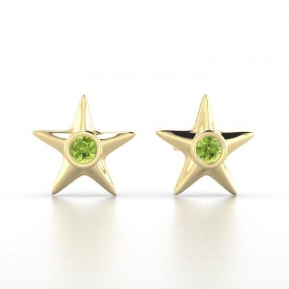 Starla Boucles d'oreilles Péridot en Or jaune 18k