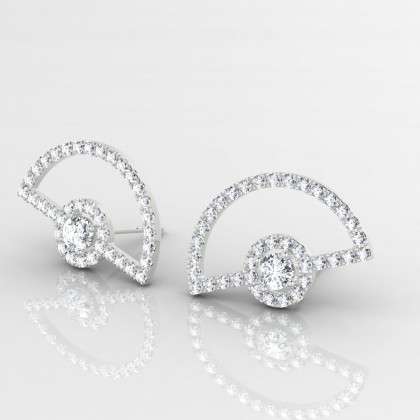 Tamara Boucles d'oreilles Diamant en Or blanc 18k