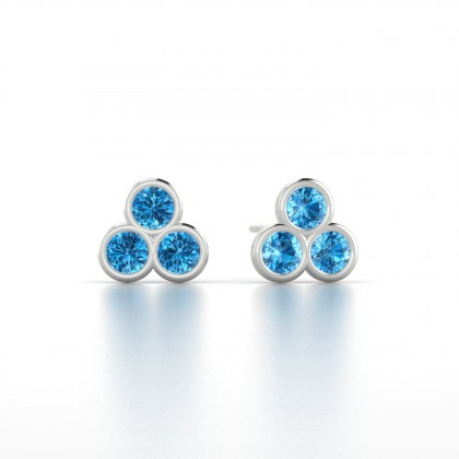 Triade Boucles d'oreilles Topaze en Argent 925