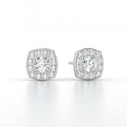 Valentine Boucles d'oreilles Diamant 0,22 carat en Or blanc 18k