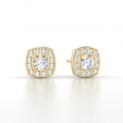 Valentine Boucles d'oreilles Diamant 0,32 carat en Or jaune 18k