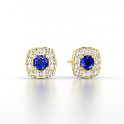 Valentine Boucles d'oreilles Saphir en Or jaune 18k
