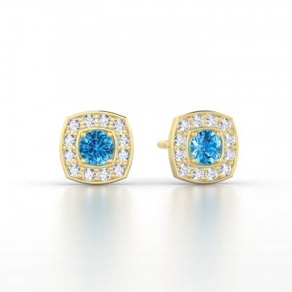 Valentine Boucles d'oreilles Topaze en Or jaune 18k