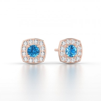 Valentine Boucles d'oreilles Topaze en Or rose 18k