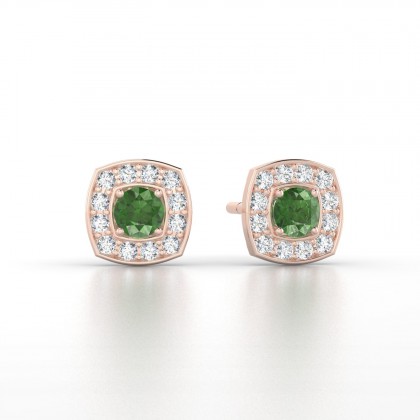 Valentine Boucles d'oreilles Tourmaline en Or rose 18k