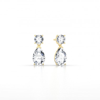 Yvette Boucles d'oreilles Diamant en Or jaune 18k