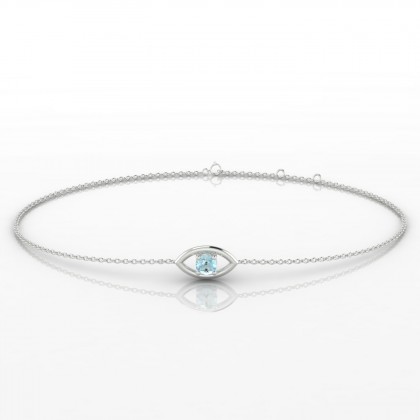 Era Bracelet Aigue-marine en Or blanc 18k
