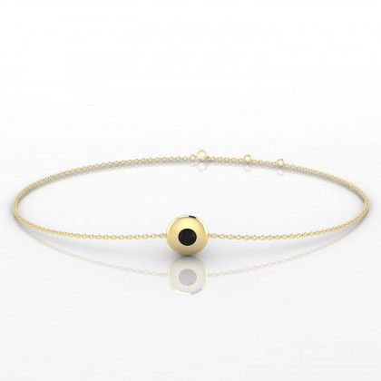 Hymne Bracelet Diamant noir en Or jaune 18k
