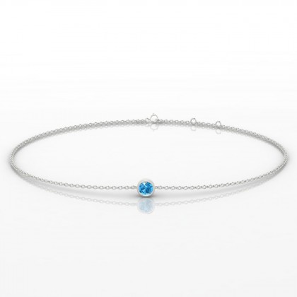 Mini Songe Bracelet Topaze en Or blanc