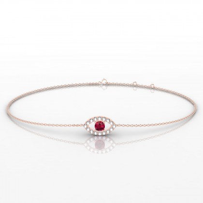 Persia Bracelet Rubis en Or rose 18k