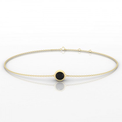 Songe Bracelet Diamant noir en Or jaune 18k