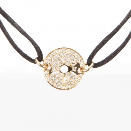 ELA Pavé Bracelet Diamant en Or jaune 18K