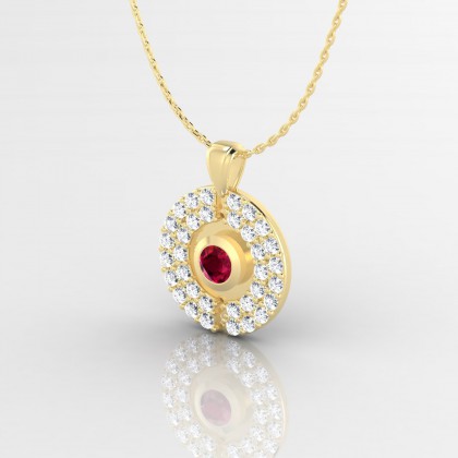 Annabella Pendentif Rubis en Or jaune 18k