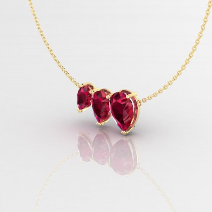 Calypso Pendentif Rubis en Or jaune 18k