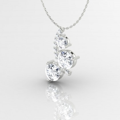 Mélonie Pendentif Diamant en Or blanc 18k