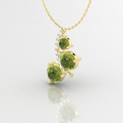 Mélonie Pendentif Péridot en Or jaune 18k