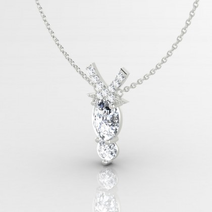Penelope Pendentif Diamant en Or blanc 18k