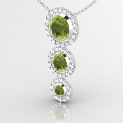 Régine Pendentif Péridot en Argent 925