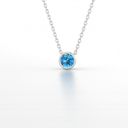 Agatha Pendentif Topaze en Or blanc 18k