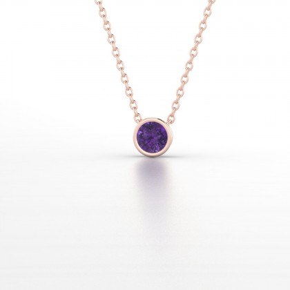 Agatha Pendentif Améthyste en Or rose 18k