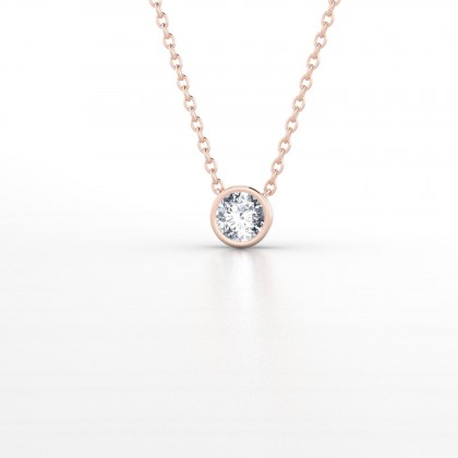 Agatha Pendentif Diamant en Or rose 18k