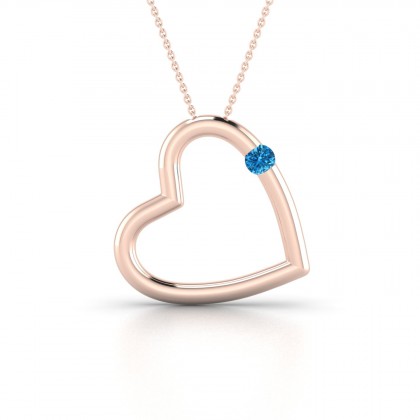 Amore Pendentif Topaze en Or rose 18k
