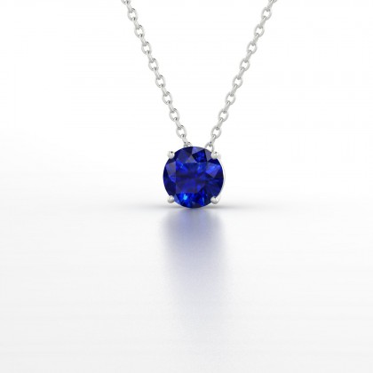 Annaëlle Pendentif Saphir en Or blanc 18k
