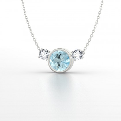 Antigone Pendentif Aigue-marine en Argent 925