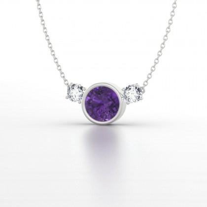 Antigone Pendentif Améthyste en Argent 925
